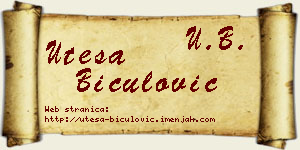 Uteša Biculović vizit kartica